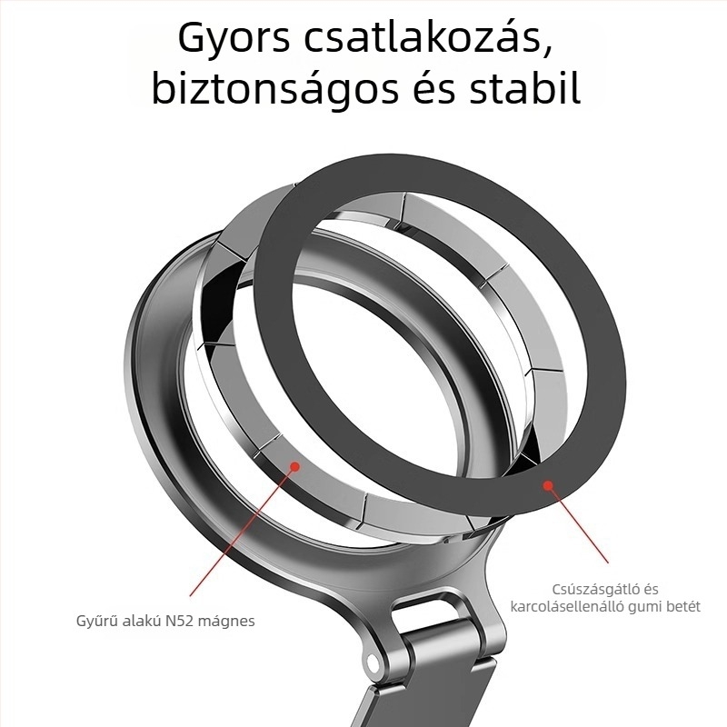 Összecsukható mágneses telefontartó cold shoe-val, kompatibilis a DJI Action 5 Pro/4/3 sportkamerákkal