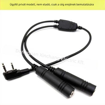 XLR fejhallgató osztó kábel, 1-2, 6,3/5,2 mm női csatlakozók, PJ-055, Xinchang