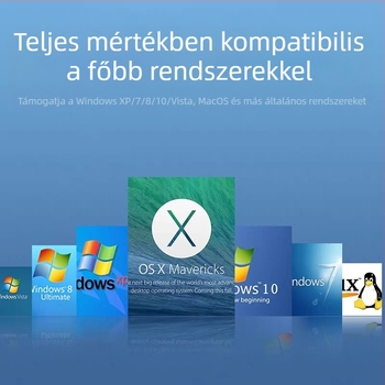 USB-C–RJ-45 Gigabit Ethernet adapter, illesztőprogramok nélkül, 10/100/1000 Mbps támogatás, LED fény, notebook-kompatibilis