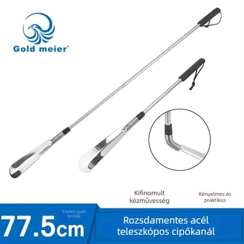 Rozsdamentes acélból készült kihúzható cipőkanál — modell: Stainless steel retractable shoehorn, márka: junyiking, stílus: Scaling, használható minden évszakban
