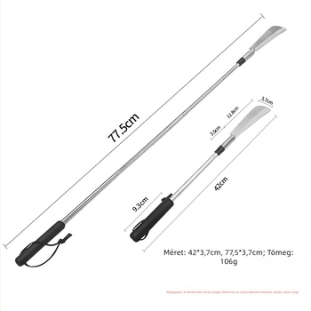 Rozsdamentes acélból készült kihúzható cipőkanál — modell: Stainless steel retractable shoehorn, márka: junyiking, stílus: Scaling, használható minden évszakban