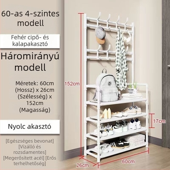 Fém cipő- és sapkarács, modern minimál stílus, többfunkciós, minták alapján testreszabható, 4–7 rétegre konfigurálható