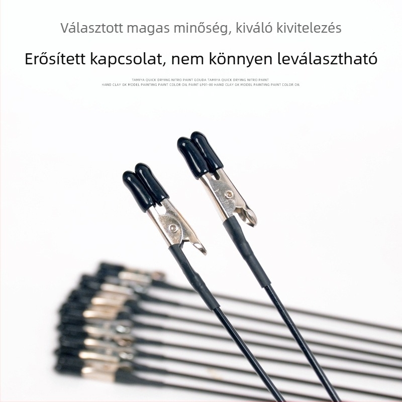 Gundam modell festéséhez és szárításához használható klipsz, aerográf eszközzel, anti-szorító krokodilklipsz, fém/plasztik test, 63 g