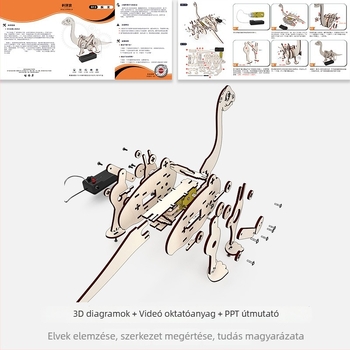 Fából készült Tudomány és Technológia DIY készlet — elektromos, többfunkciós, 7–14 éveseknek