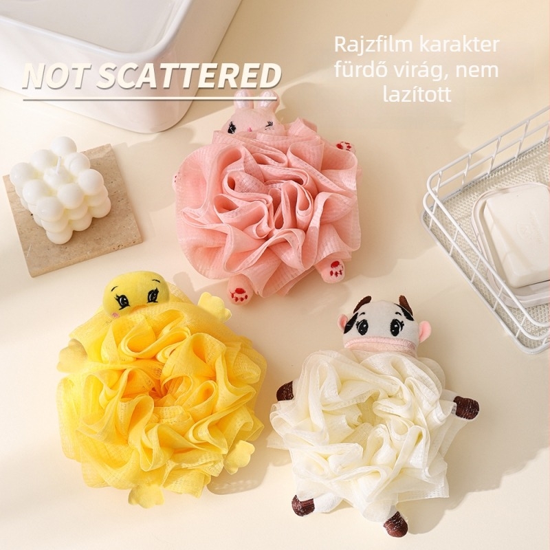 Bathable fürdőgolyó kacsa dizájnnal, puha és tartós, PE+polietilén hálóval