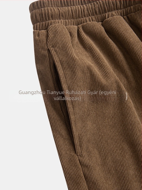 Férfi casual hosszú nadrág - egyenes szár, középmagas derekú, poliészter, lélegző, tavasz 2025