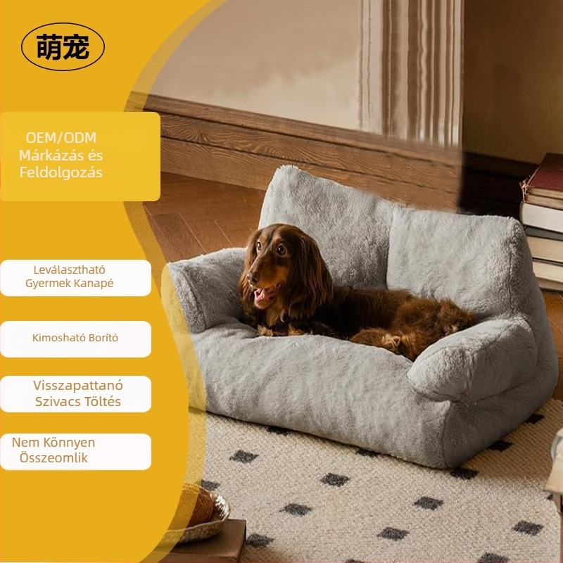 Levehető macska kanapé – textil anyag, kivehető dizájn