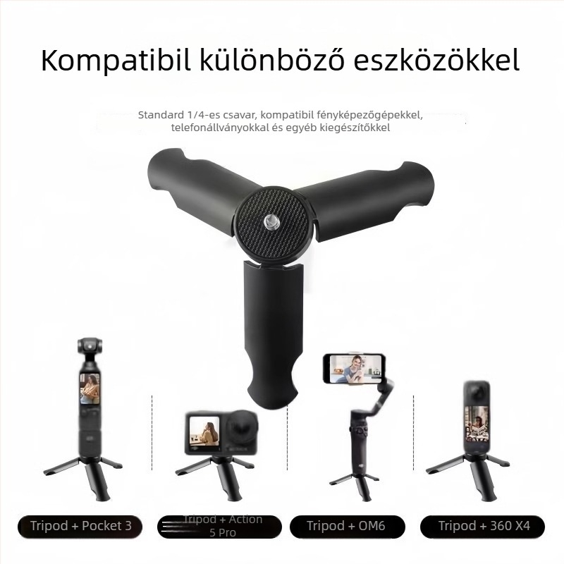 Hordozható állvány DJI Osmo Pocket 3/2-hoz gimballal • 3 részes • 3D PTZ • Modell 20114 • Tömeg 50