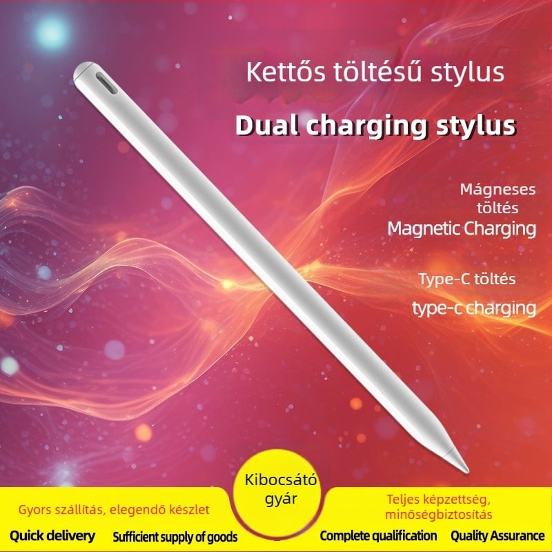 Mágneses kettős töltésű kapacitív stylus iPadhez, fém váz