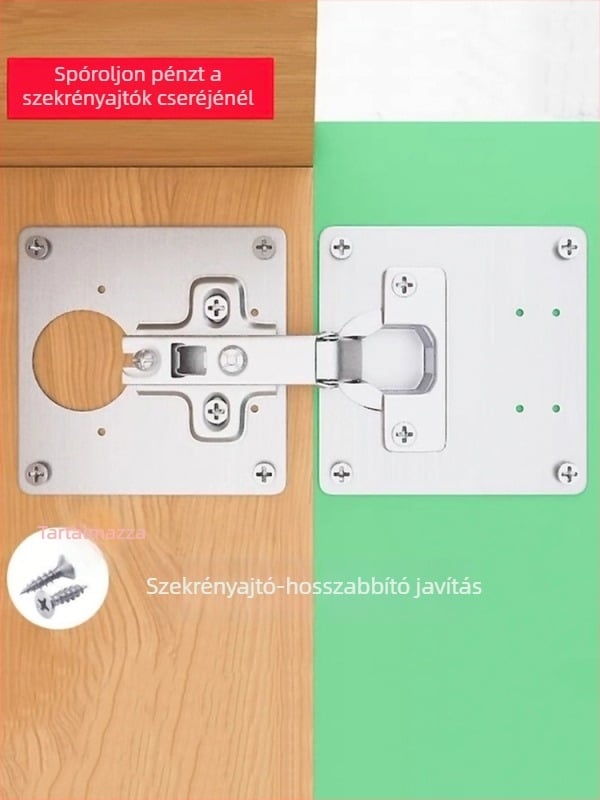 Rozsdamentes acél pántlemez szekrényekhez és ruhásszekrényekhez, csavarfuratokkal szerelhető