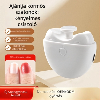 Elektromos körömcsiszoló, hordozható manikűr eszköz, modell H-2405, műanyag, 110 g