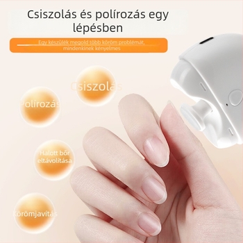Elektromos körömcsiszoló, hordozható manikűr eszköz, modell H-2405, műanyag, 110 g