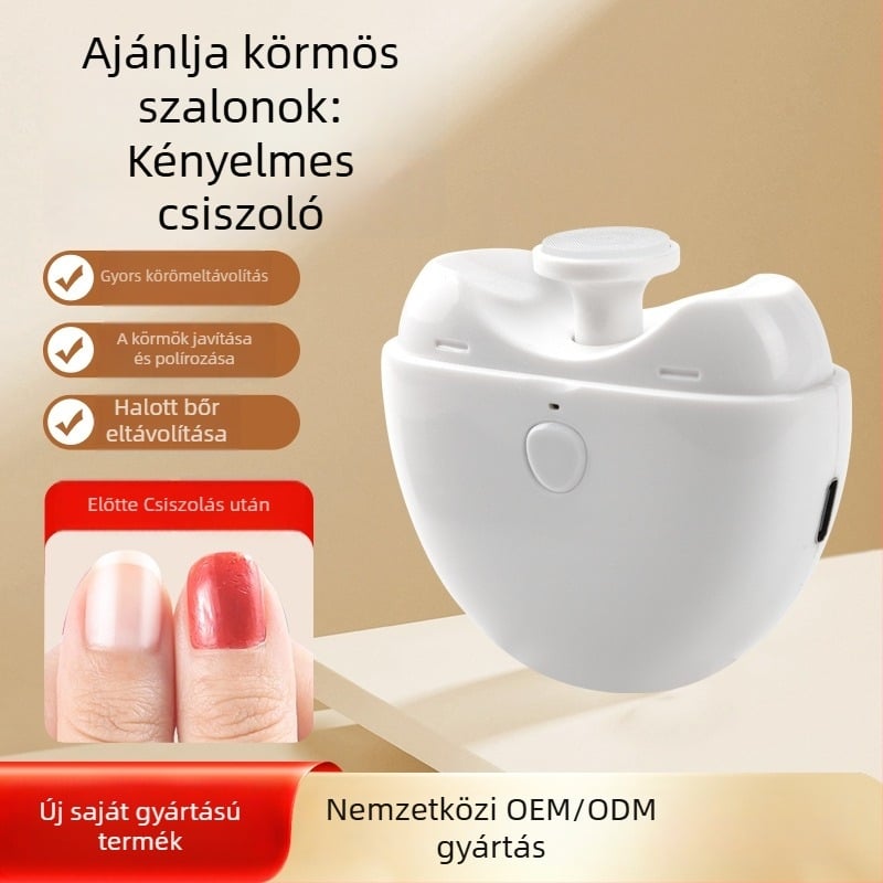 Elektromos körömcsiszoló, hordozható manikűr eszköz, modell H-2405, műanyag, 110 g