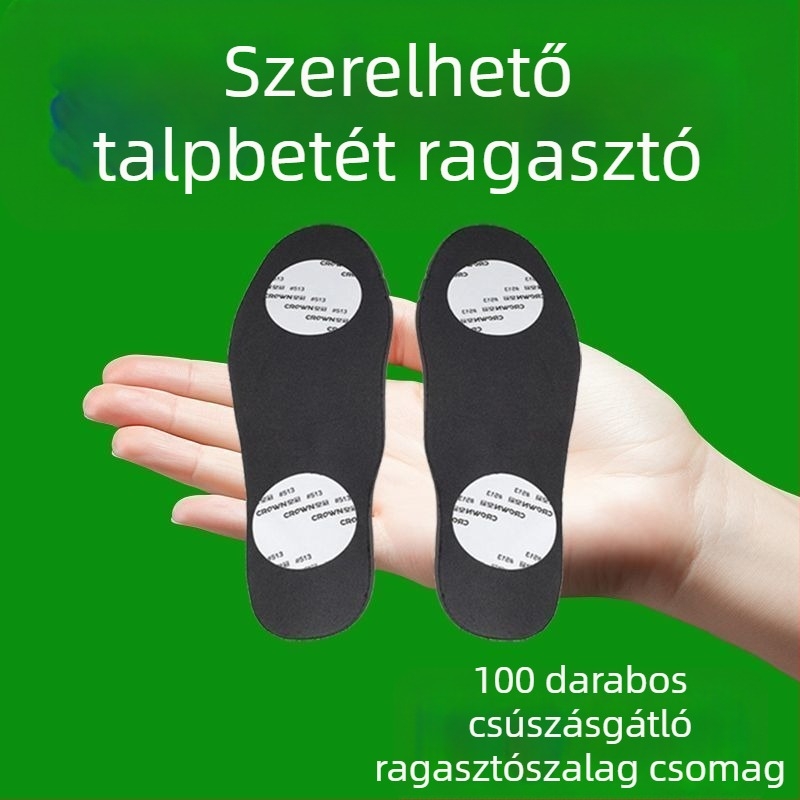 Csúszásmentes talpbetét rögzítő betét — gumi, öntapadó, kétoldalú ragasztóval, mozgás elleni védelem