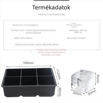 Szilikon jéggolyó forma, 80 ml kapacitás, könnyű demoldálás, nyomtatott logó, testreszabható