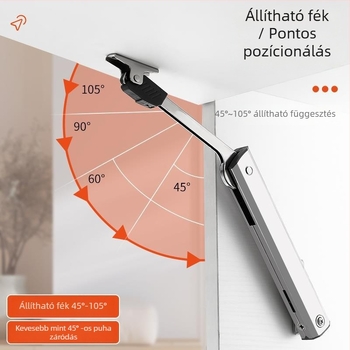 Szekrényajtó hidraulikus rúd flip-up ajtókhoz, modell G68, hidegen hengerelt acél, modern minimalist stílus