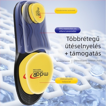 Íves támogató sporttalp – anti-torziós, magas rugalmasságú ütéscsillapítás, légáteresztő és izzadságot felszívó (Model 5200, teljes talpbetét)