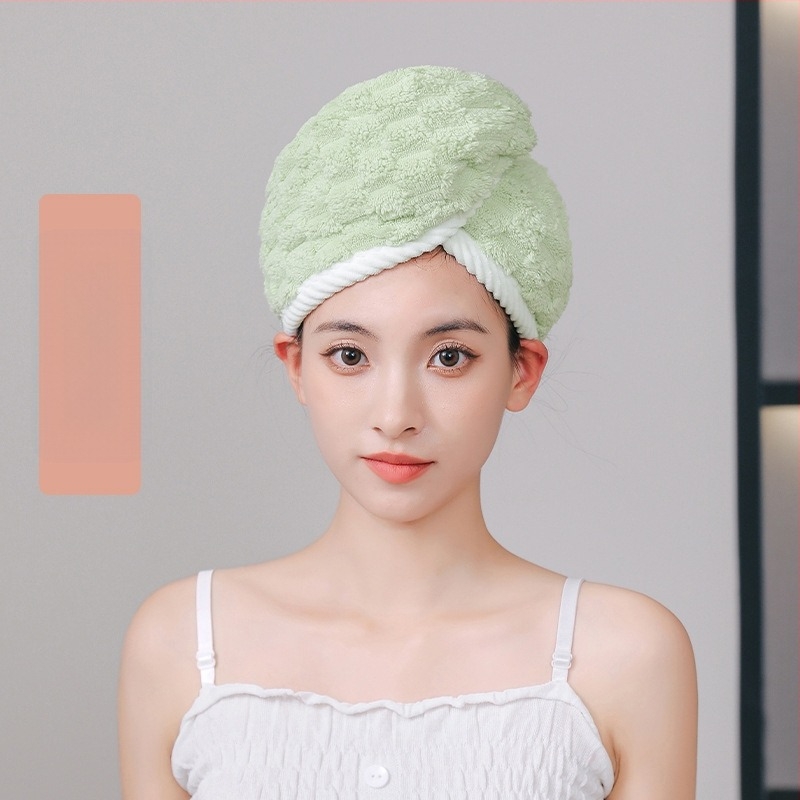 Hajszárító sapka korall plüsselből, 150D, tömege >200 g, varrás a szegélyen és egyszerű szövés, Tonghua márka