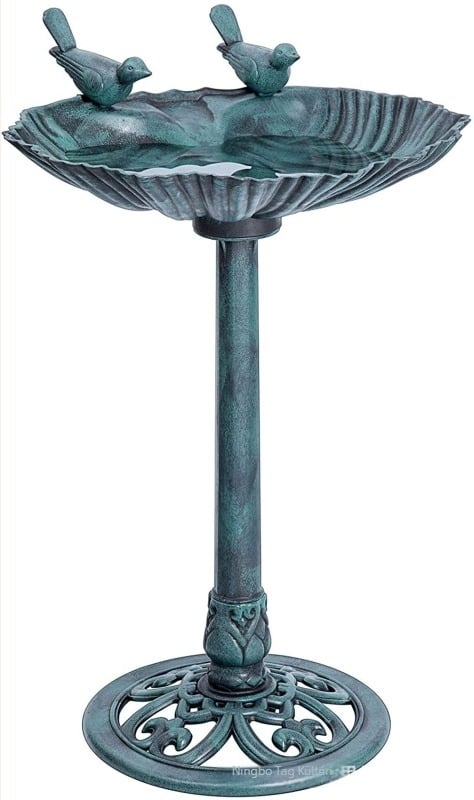 Kagyló alakú madárfürdő kültéri kerthez – PP anyag, Targe márka, univerzális felhasználás, nem összecsukható