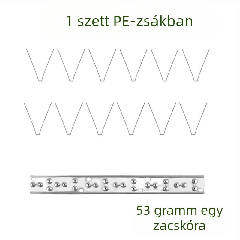 Meizhongkai rozsdamentes acél madárriasztó tüskék kültéri tetőkre és erkélyekre – tartós
