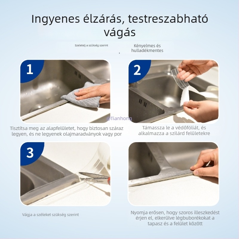 Szigetelő szalag konyhához és fürdőszobához – vízálló, penészálló, márka Qirui, cikkszám 1001074584