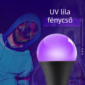 UV LED izzó 10W, 395nm, E27 foglalat, 85-265V, 200lm, Halloween dekoráció