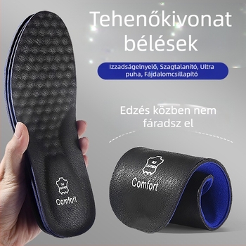 Valódi bőr talpbetét – izzadságszívó, légáteresztő, antibakteriális funkció a kényelemért bőrből készült cipőkhöz (teljes talpbetét, modell 5029)