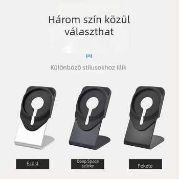 Alumínium ötvözetű vezeték nélküli töltőállvány Apple iPhone-hoz, asztali használatra