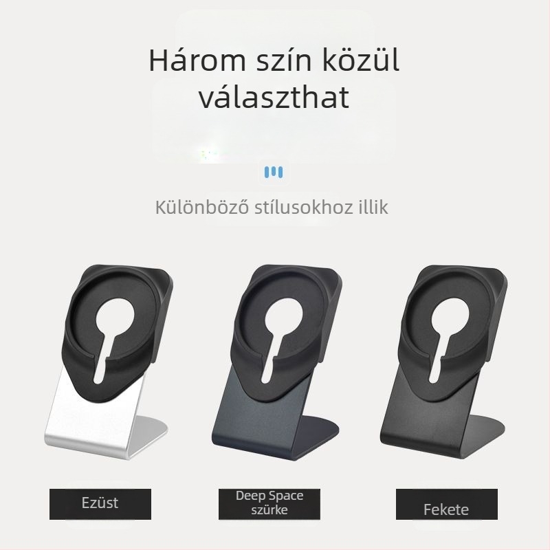 Alumínium ötvözetű vezeték nélküli töltőállvány Apple iPhone-hoz, asztali használatra