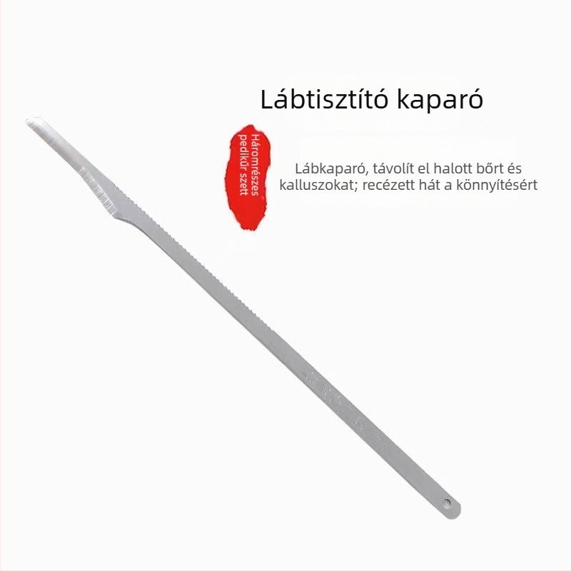 Három darabos pedikűr késkészlet rozsdamentes acélból – a holt bőr és tyúkszem eltávolítására, otthoni pedikűr készlet