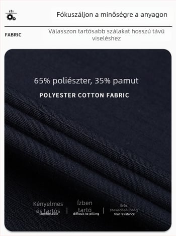 Férfi munkanadrág több zsebbel, szakadásálló, poliészter 65% és 35% pamut bélés, 2025 ősz, gyár/műhely használatra