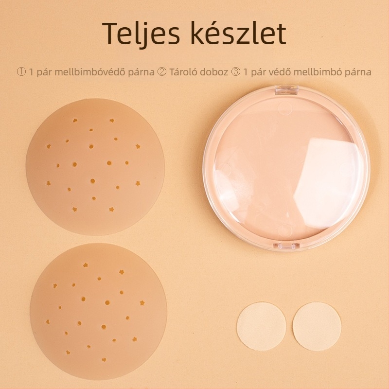 Szilikon melltapasz - légáteresztő, láthatatlan, ultra vékony, kerek alakú, szexi dizájn
