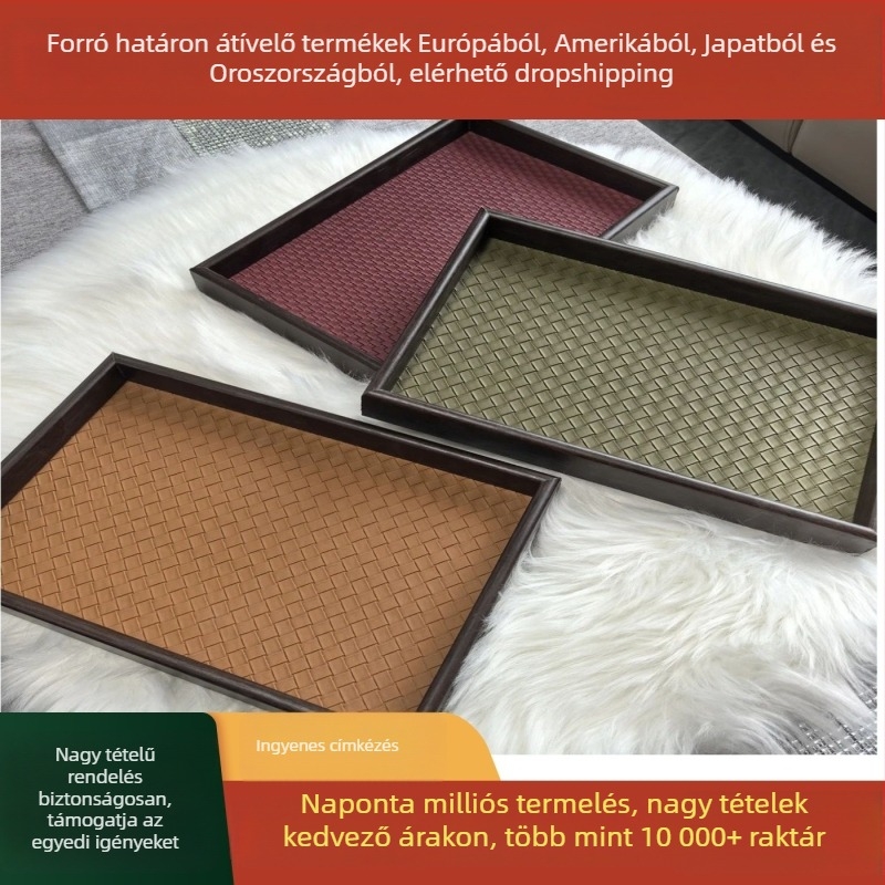 Fából készült asztali ékszerdoboz, modern minimalista stílus, nagy kapacitás, logónyomtatás elérhető, testreszabható