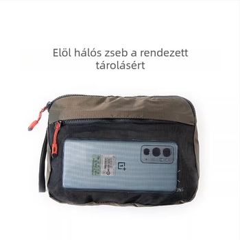 Tisztálkodási táska – japán stílusú, ultrakönnyű, vízálló nylonból, háromszög hálós zsebbel, kültéri utazásokhoz