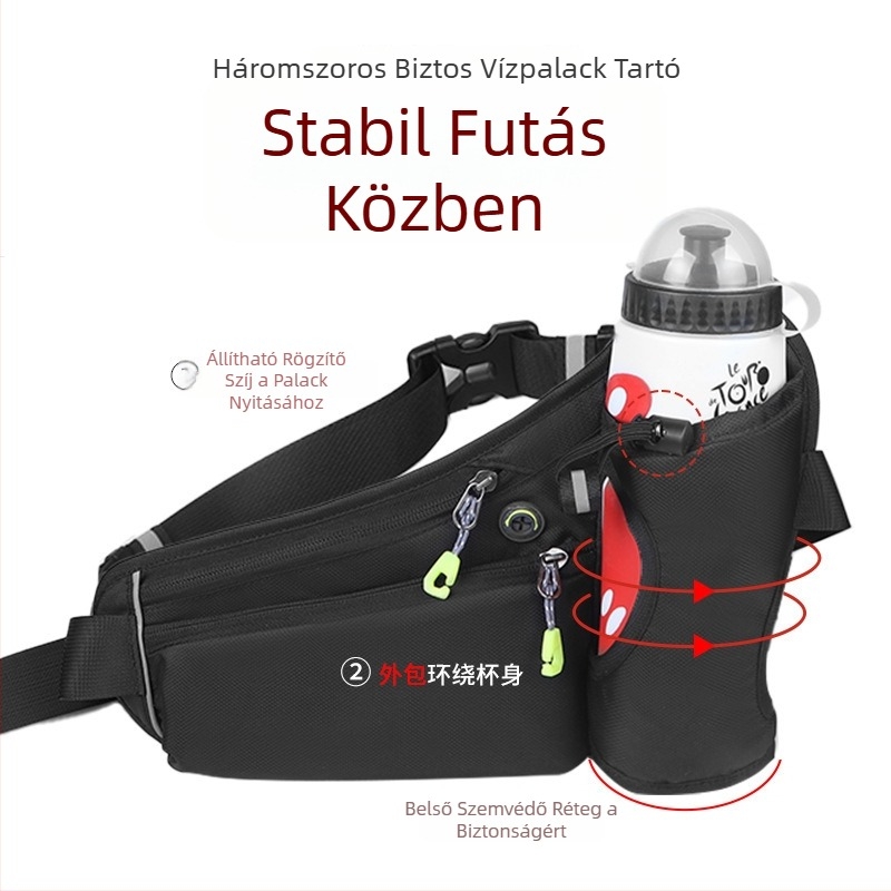 Ambusher derék táska kerékpárhoz – Nylon, Modell 1252, Kapacitás 2