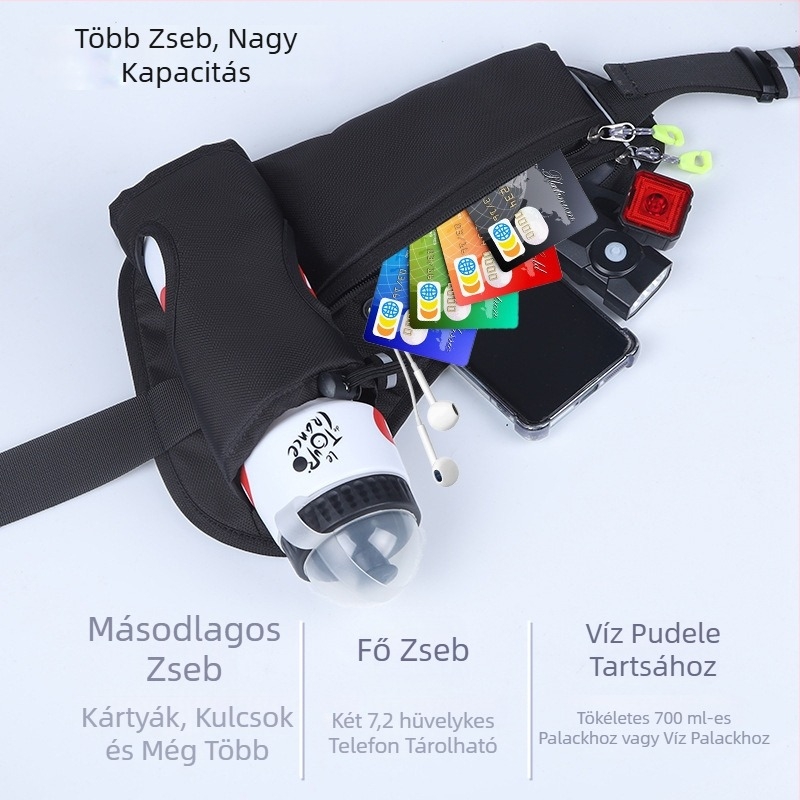 Ambusher derék táska kerékpárhoz – Nylon, Modell 1252, Kapacitás 2