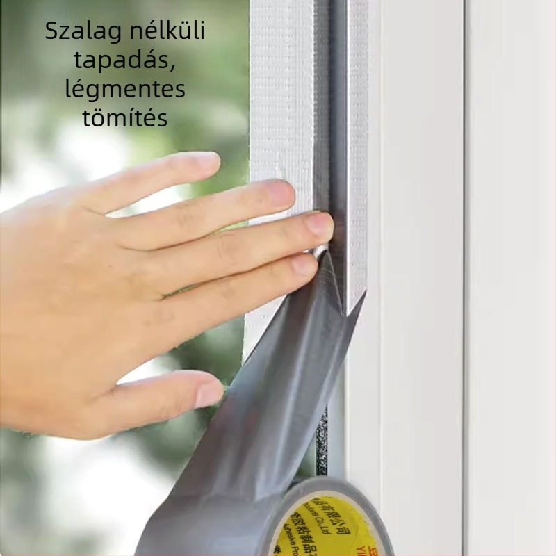 Szélvédő szalag ajtókhoz és ablakokhoz – PET anyag, 5 cm széles, hossz 5-50 m, gumibázisú ragasztó, magas viszkozitású tömítő szalag