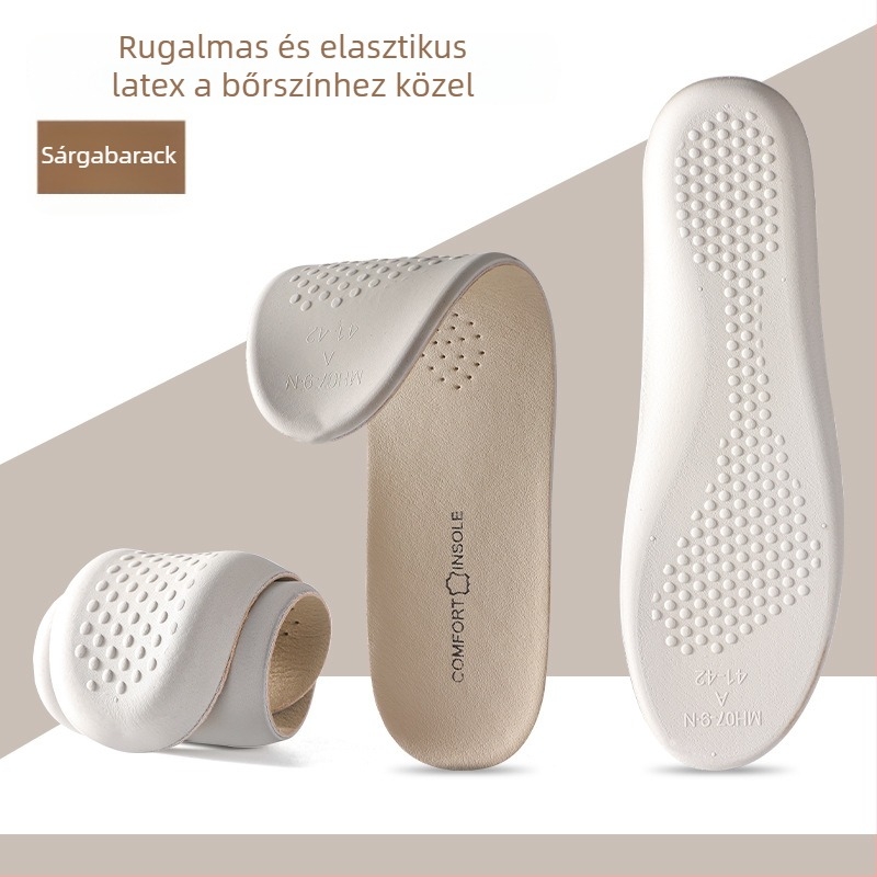 Bőrből készült latex talptalp, nedvességfelszívó és légáteresztő, teljes hosszúságú talptalp bakancsokhoz, mindennapi és munkacipőkhöz, Na Dong márka, modell 5075-1