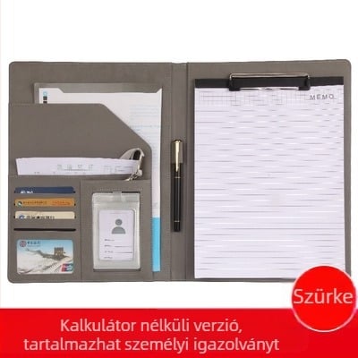 PU mappa hosszú csipeszes kivitelben, modell YD-20, logózott, testreszabható