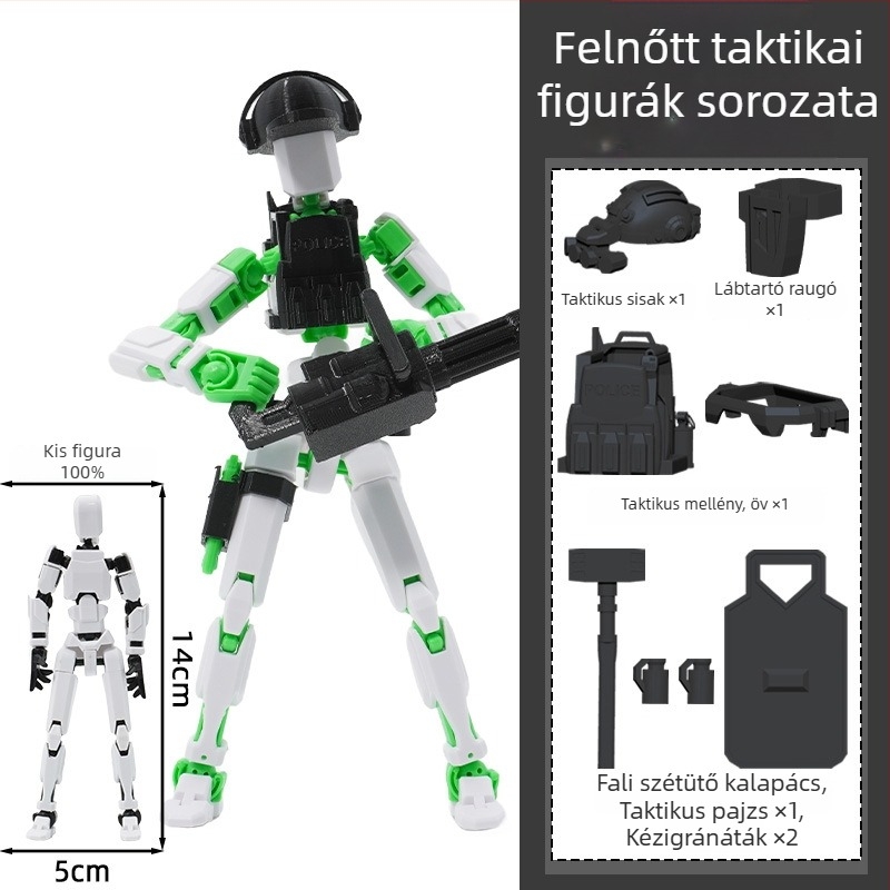Összeépíthető figura műanyagból, 7–14 éveseknek, csomagolás: színes doboz és hálózatos zacskó, elősegíti az érzelmi, vizuális és értelmi fejlődést, gyakorlati és kognitív készségek