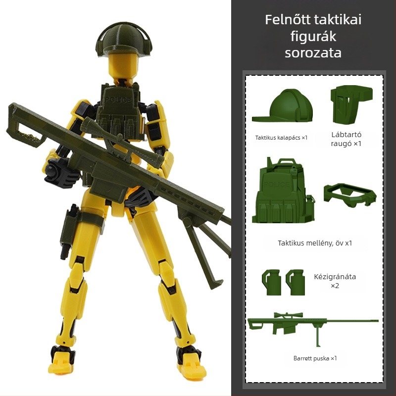 Összeépíthető figura műanyagból, 7–14 éveseknek, csomagolás: színes doboz és hálózatos zacskó, elősegíti az érzelmi, vizuális és értelmi fejlődést, gyakorlati és kognitív készségek