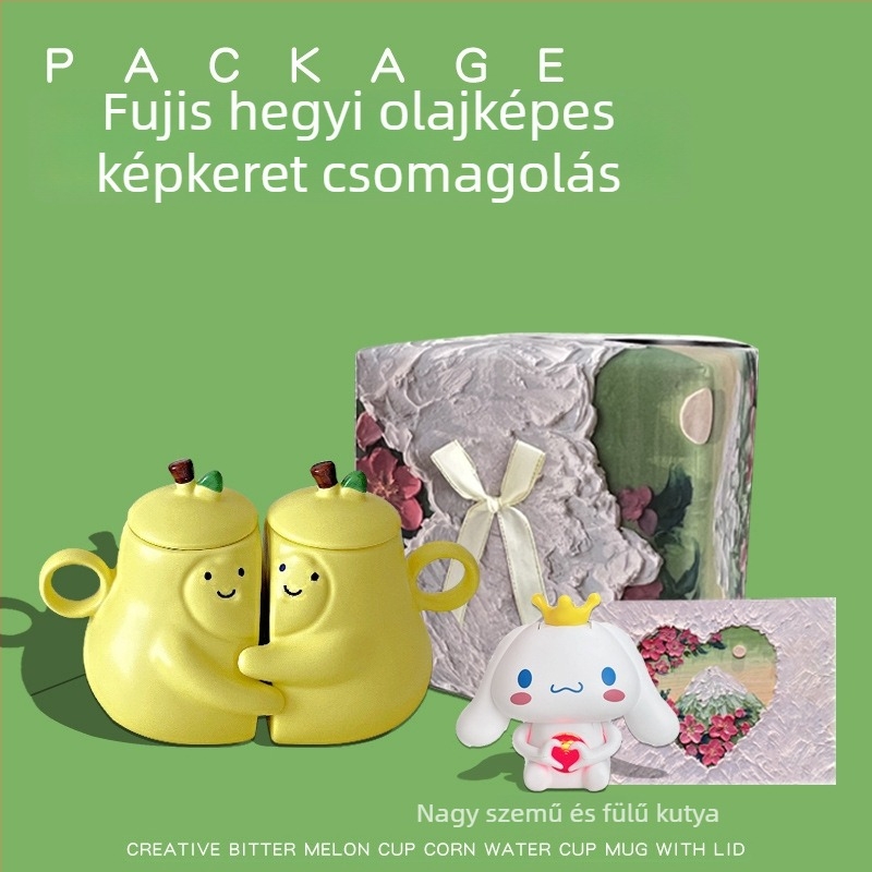 Japán stílusú kerámia páros bögre készlet, Pear Hug motívummal, termékszám ltao1004069380