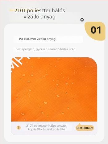 Hálózsák kompressziós táska – fedéllel, poliészter anyagú, könnyű kempingezéshez (115–189 g)