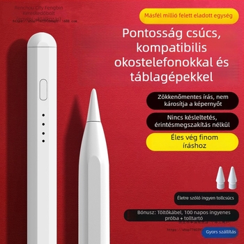 Universális kapacitív stylus toll vékony heggyel; iPad és Huawei és Xiaomi készülékekkel kompatibilis; Szilikon burkolat; Elektronikus modell