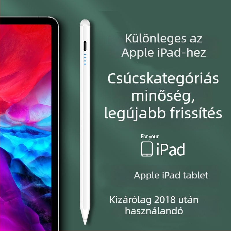 Universális kapacitív stylus toll vékony heggyel; iPad és Huawei és Xiaomi készülékekkel kompatibilis; Szilikon burkolat; Elektronikus modell