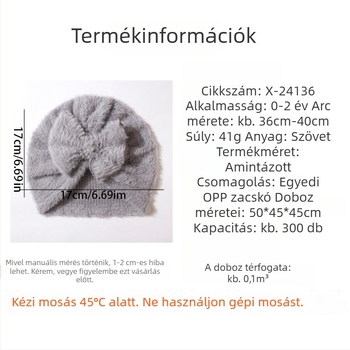 Baba plüss sapka masnival — meleg, szélvédett téli sapka 0–24 hónapra