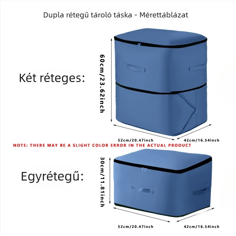 Paplan tároló táska - Poliészter, multifunkciós, fehérnemű és ruházat tárolására (Paplan tároló táska; Poliészter; Multifunkciós; Fehérnemű, Ruházat)