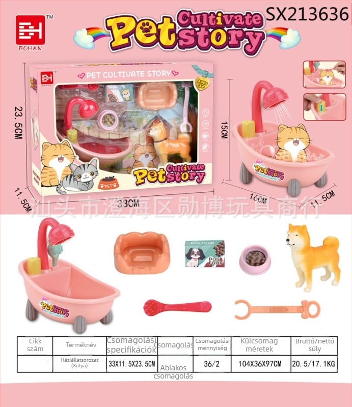 Gyermekek számára tervezett szimulált állatketrec — játszóház játék, műanyagból, 4–6 éves korosztály, kölyök és kiscica interaktív készlet