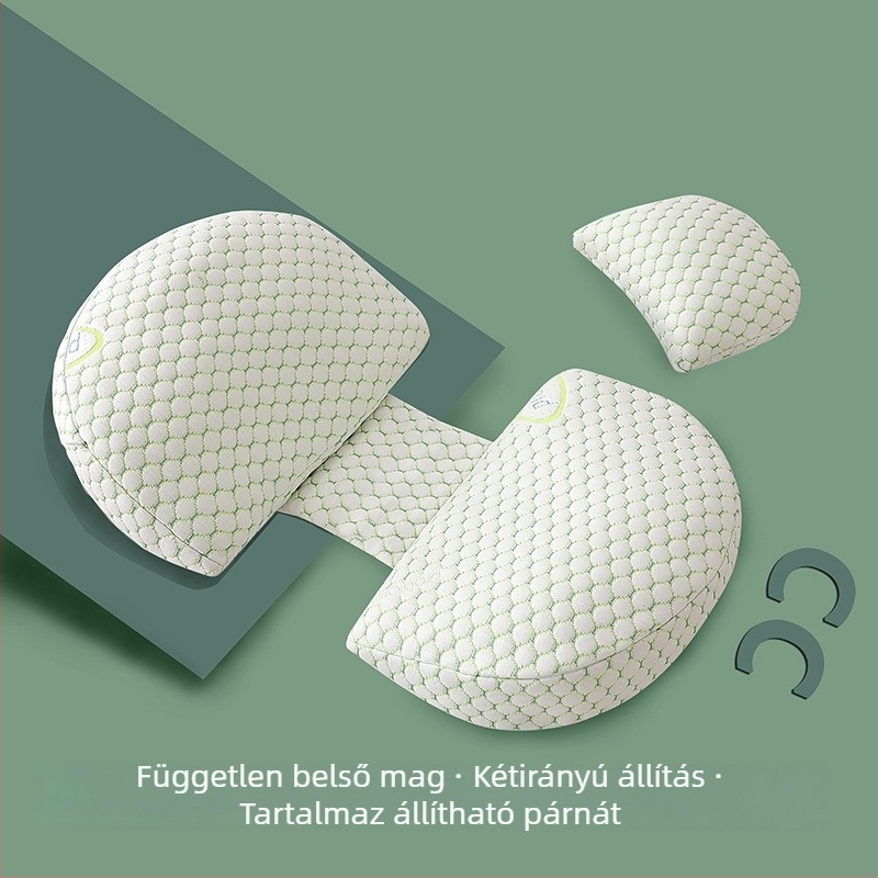 Blue Love Flower kismama U-alakú párna — forma: U, mag: 100% pamut, súly: 1.05–1.50 kg, ideális a teljes terhességre