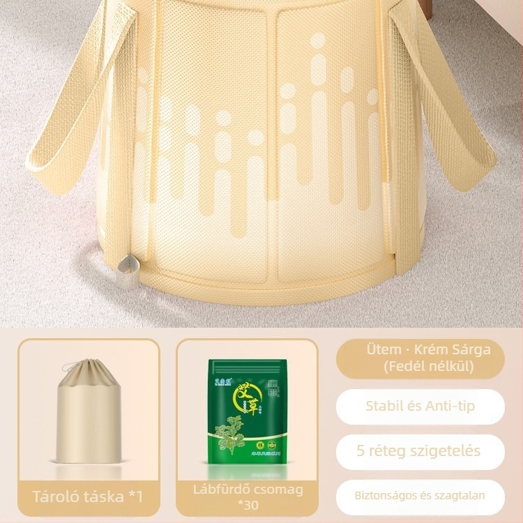 Összecsukható lábfürdő tartály, vádli magasságú, kerámia, nordikus stílus, hordozható